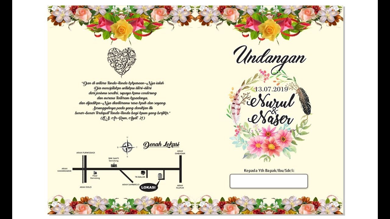 Download desain undangan pernikahan cdr